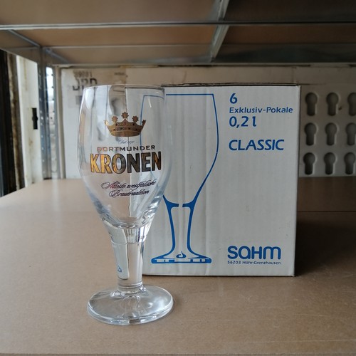 Dortmunder kronen bierglas - 6x,